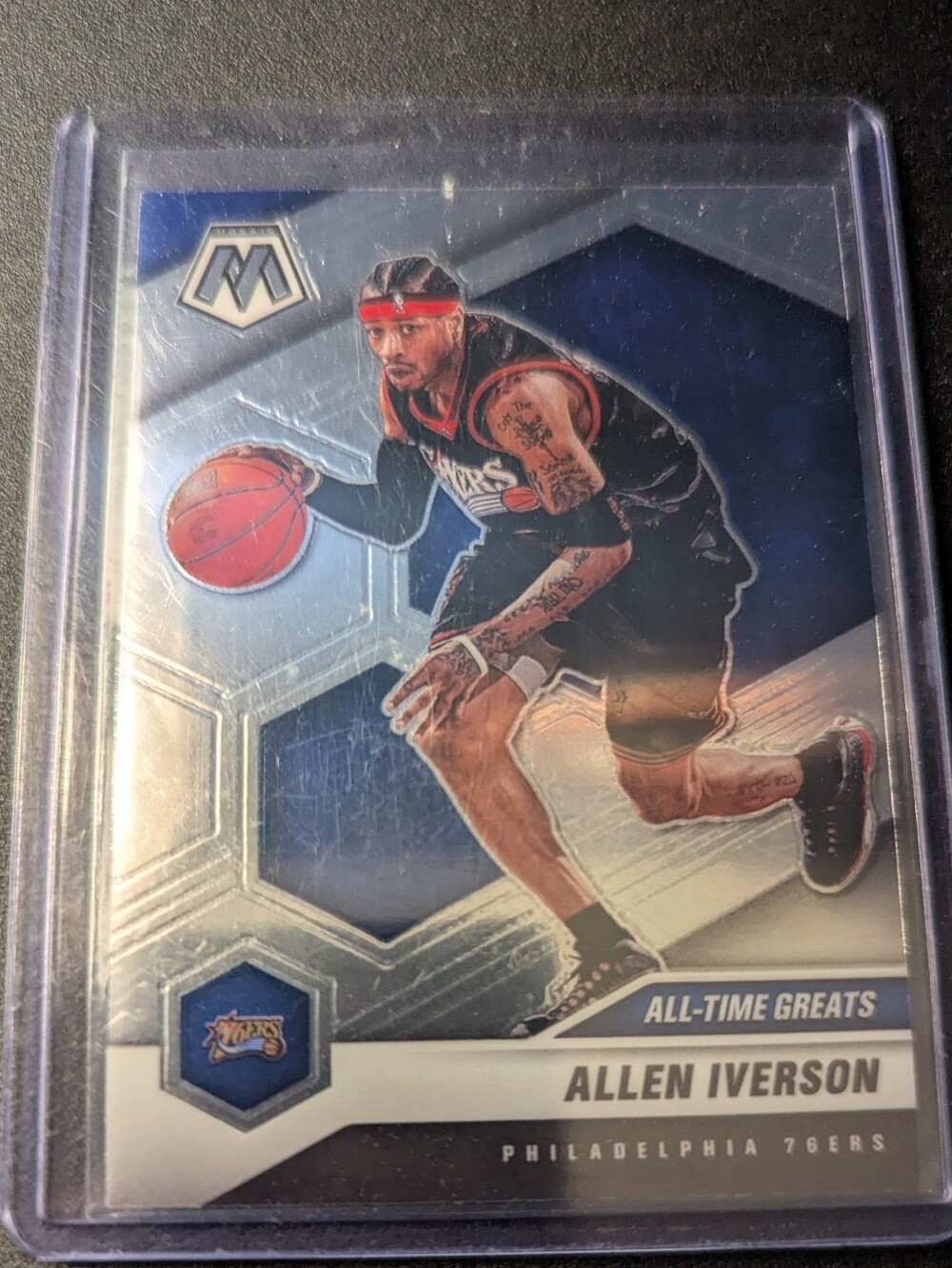 Allen Iverson Basketball Collector Card - Blue Accent